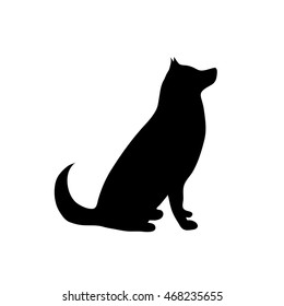 Vector illustration of dog on a white background.
