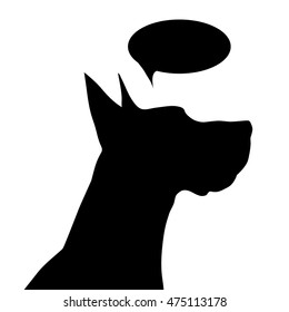 Vector illustration of dog on a white background.
