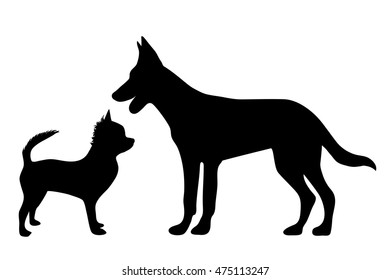 Vector illustration of dog on a white background.