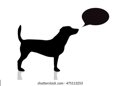 Vector illustration of dog on a white background.