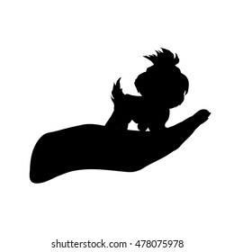 Vector illustration of dog on a white background.