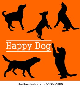 Vector illustration of dog on a white background.