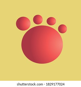 Vector illustration of dog paws