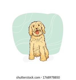 imagen vectorial perro mascota lindo