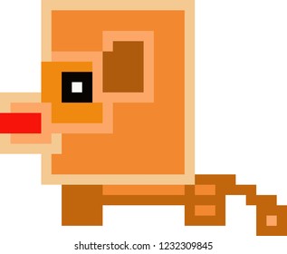 vector illustration of Dog in pixel style