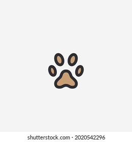 Vector illustration of dog print
