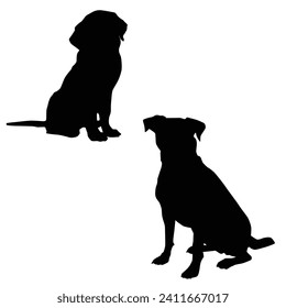 Vector Illustration of Dog Silhouette