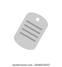 Vector illustration of a Dog Tag in flat style isolated in white background