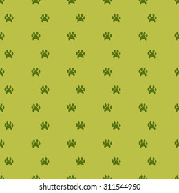 Vector illustration of dog trace seamless pattern.