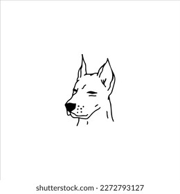 vector illustration of a dog's head