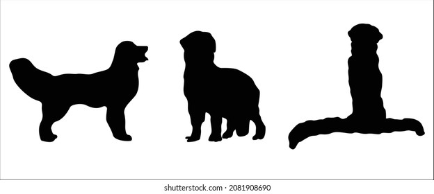 Vector illustration of dogs silhouette. Good for animal silhouette or anything with animal themed.