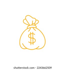 ilustración vectorial del esquema de la factura del dólar