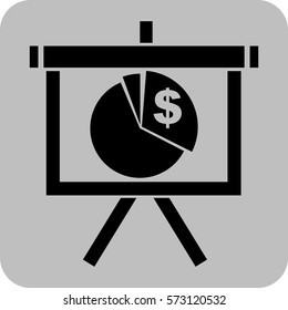 Vector Illustration of Dollar Chart Icon
