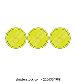 Vector illustration of a dollar coin