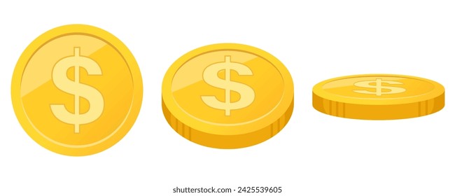 Vektor-Illustration der Dollar-Münze