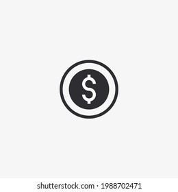 Icono vectorial de dólar