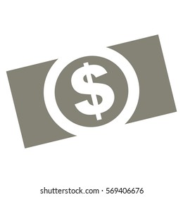 Vector Illustration of Dollar Icon in Gray
