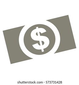 Ilustración vectorial del icono del dólar en gris
