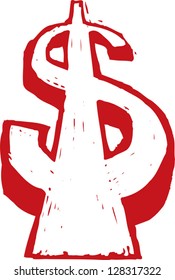 Vector illustration of the dollar sign