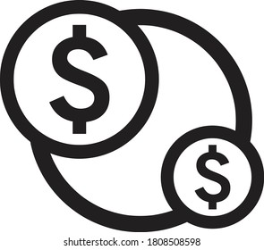vector illustration of a dollar sign