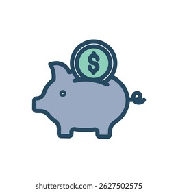A vector illustration of a dollar sign ($) inside a segmented circle. The circle is divided into alternating light green and grey segments.  This image represents finance, currency, investments