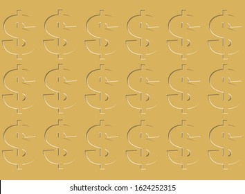 Vector - Illustration of Dollar Symbol Background