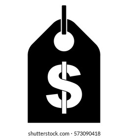 Ilustración vectorial del icono de la etiqueta del dólar
