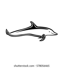 Vector illustration of dolphin.