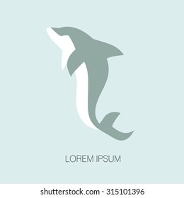 Vector illustration of dolphin. EPS 10.