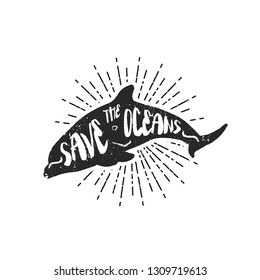 Vector illustration -  Dolphin. Logo template