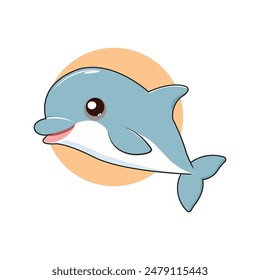 Vector illustration of dolphins for holiday t-shirt design