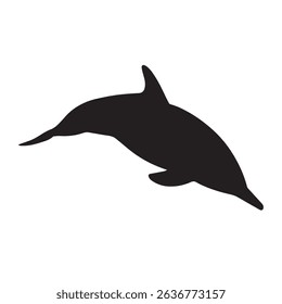 vector illustration of Dolphins in silhouette appearances