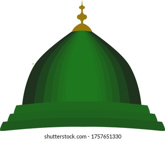 Vector illustration of the dome of the mosque of nabawi.