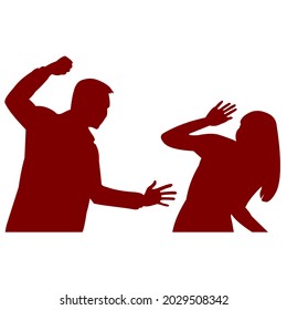 Vector Illustration Domestic Violence Scene Violence Stock Vector ...