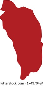 vector illustration of Dominica map