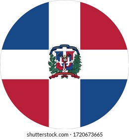 vector illustration of Dominican Republic flag