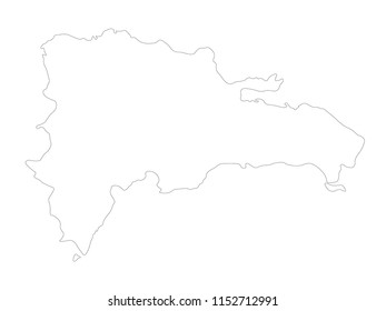 vector illustration of Dominican Republic map