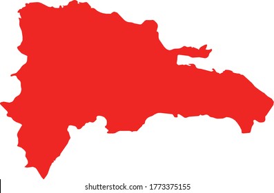 vector illustration of Dominican Republic map