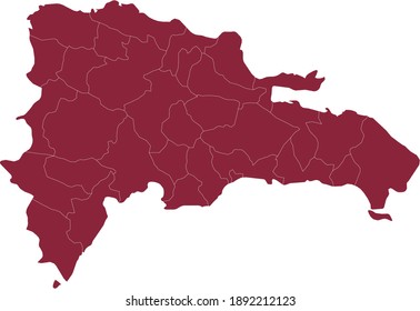 ilustración vectorial del mapa de República Dominicana