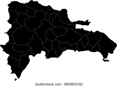 vector illustration of Dominican Republic map