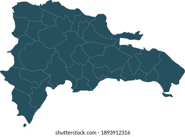 vector illustration of Dominican Republic map