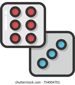 Vector illustration of domino