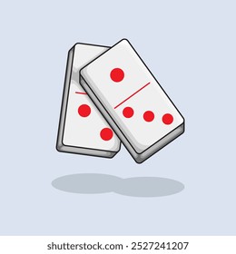 Ilustração vetorial Domino. Projeto vetorial Dominos. Casino Domino Vetor Desenho animado design ilustração e ícone para site, digital e impressão