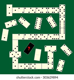 Vector illustration of domino game.