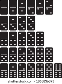 Ilustración vectorial de las dominoes