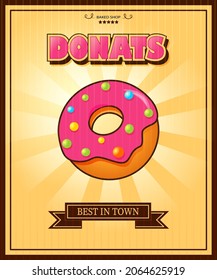 vector illustration donat.  Baner, logo