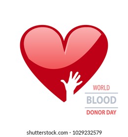 Vector illustration of Donate blood concept for World blood donor day-June 14.