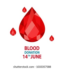 Vector illustration of Donate blood concept for World blood donor day-June 14. World Hemophilia Day.