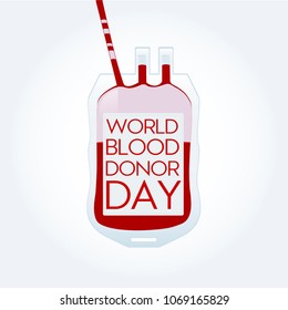 Vector illustration of Donate blood concept for World blood donor day - June 14.