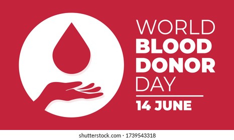 Vector illustration of Donate blood concept for World blood donor day-June 14.